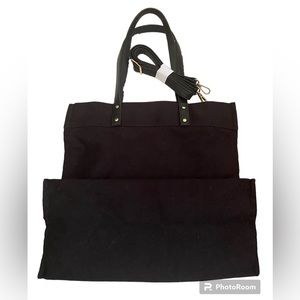 RALPH LAUREN Canvas Tote w/Shoulder Strap